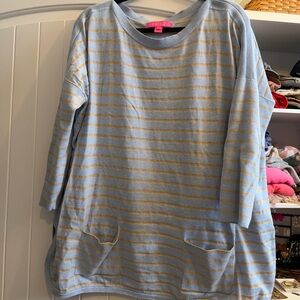 Striped Blue and Gold Lilly Pulitzer Top